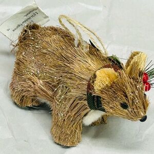 Gerson Brown Grizzly Bear Chistmas Ornament Folk Art New W/Tags